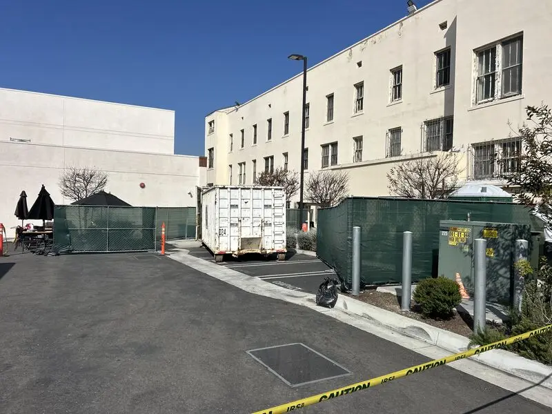 dumpster on california jobsite